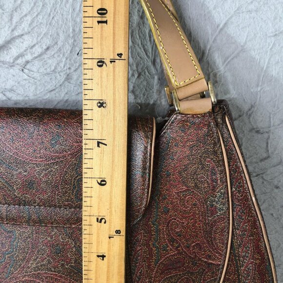 Etro Brown and Gold Paisley Bag - Picture 5 of 16